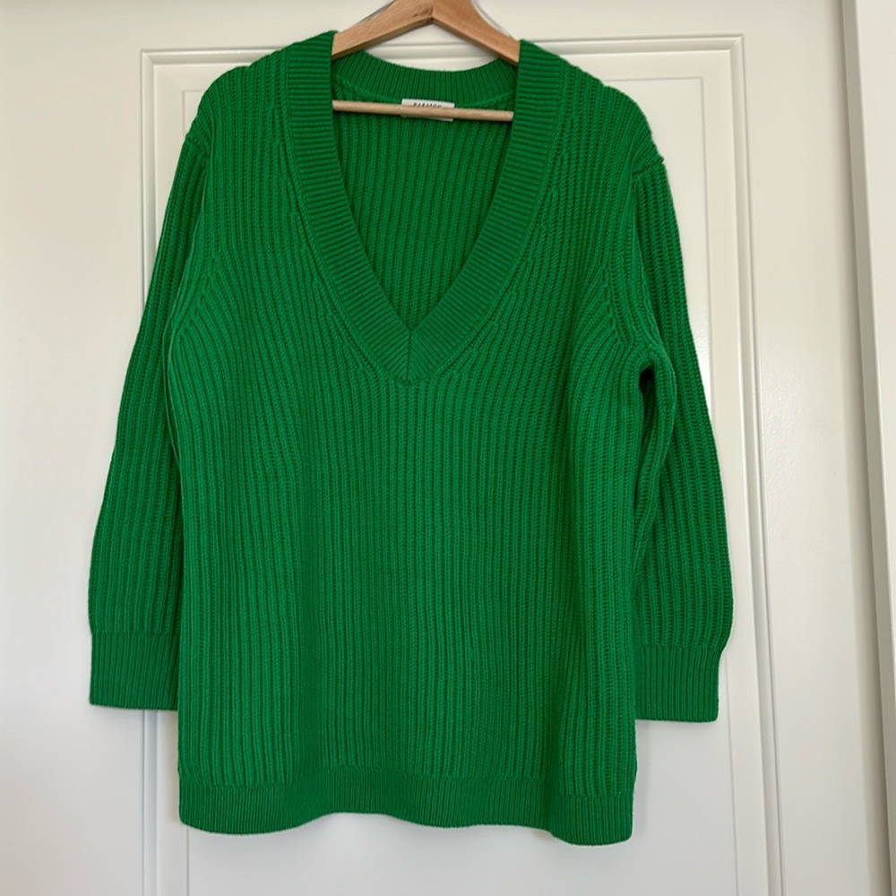 Babaton Roger v neck sweater kelly green small